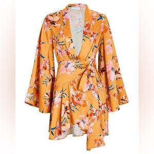 Significant Other Zoe Hibiscus Satin Mini Dress 🌺